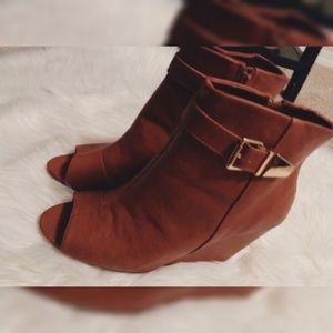 Ashley Stewart Faux Leather Booties